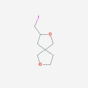 molecular formula C8H13IO2 B2731572 3-(碘甲基)-2,7-二氧杂螺[4.4]壬烷 CAS No. 2060031-01-6