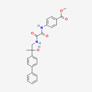 molecular formula C25H24N2O5 B2731576 甲基 4-(2-((2-([1,1'-联苯]-4-基)-2-羟基丙基)氨基)-2-氧代乙酰氨基)苯甲酸酯 CAS No. 1396716-83-8