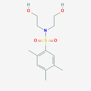 molecular formula C13H21NO4S B273158 N,N-bis(2-hydroxyethyl)-2,4,5-trimethylbenzenesulfonamide 