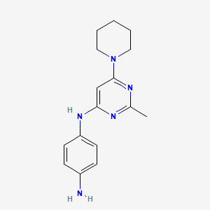 molecular formula C16H21N5 B2731585 N1-(2-甲基-6-(哌啶-1-基)嘧啶-4-基)苯-1,4-二胺 CAS No. 1706438-32-5