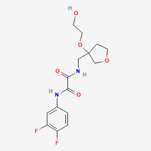 B2731587 N1-(3,4-difluorophenyl)-N2-((3-(2-hydroxyethoxy)tetrahydrofuran-3-yl)methyl)oxalamide CAS No. 2309746-39-0