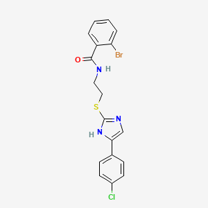 B2731597 2-bromo-N-(2-((5-(4-chlorophenyl)-1H-imidazol-2-yl)thio)ethyl)benzamide CAS No. 897456-97-2