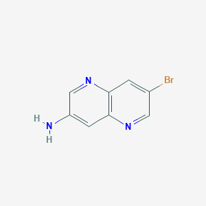 molecular formula C8H6BrN3 B2731598 7-溴-1,5-萘啶-3-胺 CAS No. 1958063-17-6