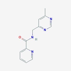 molecular formula C12H12N4O B2731602 N-((6-甲基嘧啶-4-基)甲基)吡啶甲酰胺 CAS No. 2320606-13-9