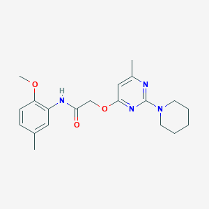 molecular formula C20H26N4O3 B2731603 N-(2-甲氧基-5-甲基苯基)-2-((6-甲基-2-(哌啶-1-基)嘧啶-4-基)氧基)乙酰胺 CAS No. 1226437-32-6