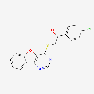 B2731607 2-(Benzofuro[3,2-d]pyrimidin-4-ylthio)-1-(4-chlorophenyl)ethanone CAS No. 845648-12-6