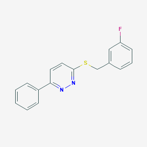 molecular formula C17H13FN2S B2731618 3-((3-Fluorobenzyl)thio)-6-phenylpyridazine CAS No. 872630-30-3