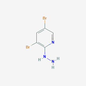 molecular formula C5H5Br2N3 B2731620 3,5-二溴-2-肼基吡啶 CAS No. 1289024-95-8