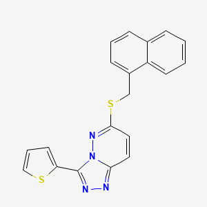 molecular formula C20H14N4S2 B2731621 6-(Naphthalen-1-ylmethylsulfanyl)-3-thiophen-2-yl-[1,2,4]triazolo[4,3-b]pyridazine CAS No. 868966-98-7