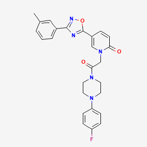 1-{2-[4-(4-fluorophenyl)piperazin-1-yl]-2-oxoethyl}-5-[3-(3-methylphenyl)-1,2,4-oxadiazol-5-yl]-1,2-dihydropyridin-2-one