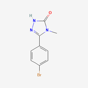 molecular formula C9H8BrN3O B2731638 3-(4-Bromophenyl)-4-methyl-1H-1,2,4-triazol-5-one CAS No. 2402830-48-0