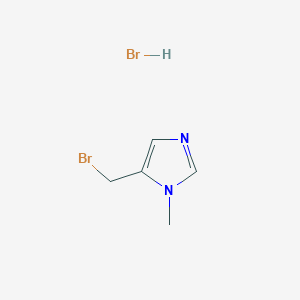 molecular formula C5H8Br2N2 B2731640 5-(Bromomethyl)-1-methyl-1H-imidazole hydrobromide CAS No. 2007915-81-1