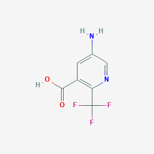 molecular formula C7H5F3N2O2 B2731668 5-Amino-2-(trifluoromethyl)pyridine-3-carboxylic acid CAS No. 1245913-77-2