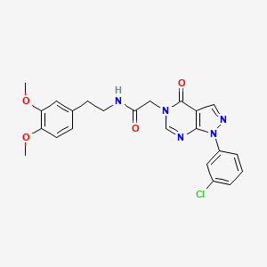 2-(1-(3-chlorophenyl)-4-oxo-1H-pyrazolo[3,4-d]pyrimidin-5(4H)-yl)-N-(3,4-dimethoxyphenethyl)acetamide