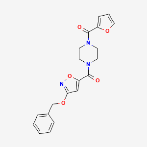 molecular formula C20H19N3O5 B2731692 (3-(苄氧基)异噁唑-5-基)(4-(呋喃-2-甲酰)哌嗪-1-基)甲酮 CAS No. 1428371-90-7