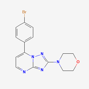 molecular formula C15H14BrN5O B2731694 4-[7-(4-溴苯基)-[1,2,4]三唑并[1,5-a]嘧啶-2-基]吗啉 CAS No. 320415-87-0