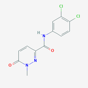 molecular formula C12H9Cl2N3O2 B2731695 N-(3,4-dichlorophenyl)-1-methyl-6-oxo-1,6-dihydropyridazine-3-carboxamide CAS No. 1040662-05-2