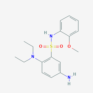 molecular formula C17H23N3O3S B2731706 5-氨基-2-(二乙基氨基)-N-(2-甲氧苯基)苯磺酰胺 CAS No. 326092-58-4