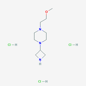 molecular formula C10H24Cl3N3O B2731707 1-(Azetidin-3-yl)-4-(2-methoxyethyl)piperazine;trihydrochloride CAS No. 2411291-02-4