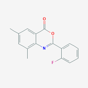 molecular formula C16H12FNO2 B2731717 2-(2-fluorophenyl)-6,8-dimethyl-4H-3,1-benzoxazin-4-one CAS No. 301193-59-9