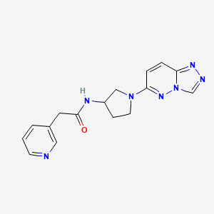 molecular formula C16H17N7O B2731734 N-(1-([1,2,4]三唑并[4,3-b]吡啶-6-基)吡咯烷-3-基)-2-(吡啶-3-基)乙酰胺 CAS No. 2034269-22-0
