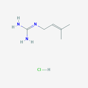 molecular formula C6H14ClN3 B2731748 1-(3-Methylbut-2-en-1-yl)guanidine hydrochloride CAS No. 2368870-39-5