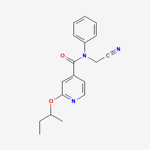 molecular formula C18H19N3O2 B2731756 2-(butan-2-yloxy)-N-(cyanomethyl)-N-phenylpyridine-4-carboxamide CAS No. 1797392-61-0