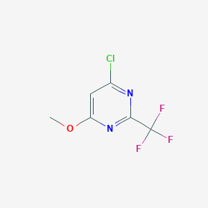 molecular formula C6H4ClF3N2O B2731760 4-Chloro-6-methoxy-2-(trifluoromethyl)pyrimidine CAS No. 1692317-98-8