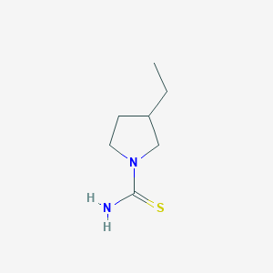 molecular formula C7H14N2S B2731763 3-Ethylpyrrolidine-1-carbothioamide CAS No. 1565053-21-5