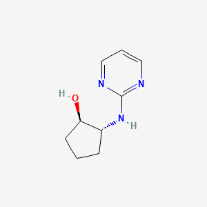 molecular formula C9H13N3O B2731768 (1R,2R)-2-(Pyrimidin-2-ylamino)cyclopentan-1-ol CAS No. 2290898-52-9