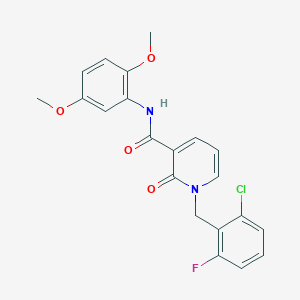 molecular formula C21H18ClFN2O4 B2731784 1-(2-氯-6-氟苄基)-N-(2,5-二甲氧基苯基)-2-氧代-1,2-二氢吡啶-3-甲酰胺 CAS No. 946246-97-5