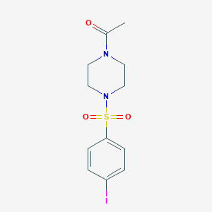 molecular formula C12H15IN2O3S B273179 1-Acetyl-4-[(4-iodophenyl)sulfonyl]piperazine 