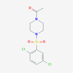 molecular formula C12H14Cl2N2O3S B273181 1-Acetyl-4-[(2,5-dichlorophenyl)sulfonyl]piperazine 