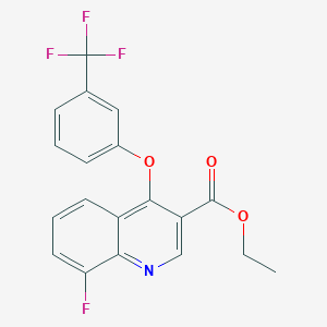 Ethyl 8-fluoro-4-[3-(trifluoromethyl)phenoxy]quinoline-3-carboxylate