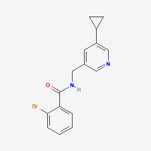 2-bromo-N-((5-cyclopropylpyridin-3-yl)methyl)benzamide