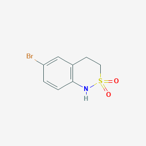 molecular formula C8H8BrNO2S B2731819 6-bromo-3,4-dihydro-1H-2,1-benzothiazine 2,2-dioxide CAS No. 3279-87-6