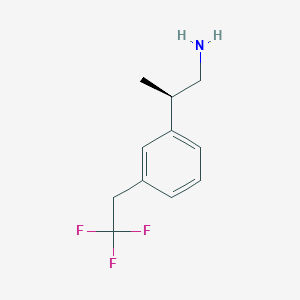 molecular formula C11H14F3N B2731820 (2R)-2-[3-(2,2,2-Trifluoroethyl)phenyl]propan-1-amine CAS No. 2248201-23-0