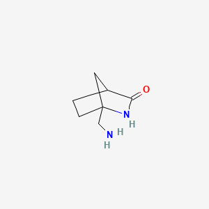molecular formula C7H12N2O B2731824 1-(氨甲基)-2-氮杂双环[2.2.1]庚烷-3-酮 CAS No. 2138057-01-7