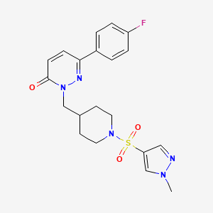 6-(4-fluorophenyl)-2-({1-[(1-methyl-1H-pyrazol-4-yl)sulfonyl]piperidin-4-yl}methyl)-2,3-dihydropyridazin-3-one
