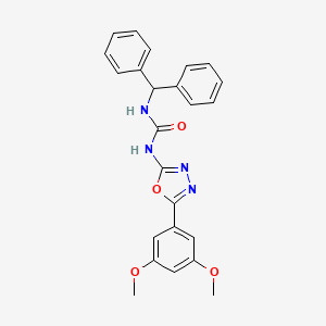 molecular formula C24H22N4O4 B2731829 1-Benzhydryl-3-(5-(3,5-dimethoxyphenyl)-1,3,4-oxadiazol-2-yl)urea CAS No. 1219901-47-9
