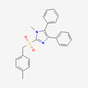 molecular formula C24H22N2O2S B2731830 1-甲基-2-[(4-甲基苯甲基)磺酰基]-4,5-二苯基-1H-咪唑 CAS No. 338957-09-8