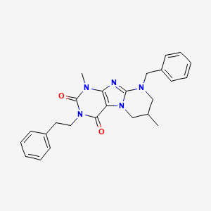 9-benzyl-1,7-dimethyl-3-phenethyl-6,7,8,9-tetrahydropyrimido[2,1-f]purine-2,4(1H,3H)-dione