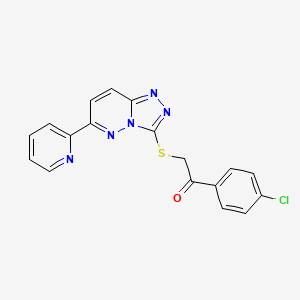 1-(4-Chlorophenyl)-2-[(6-pyridin-2-yl-[1,2,4]triazolo[4,3-b]pyridazin-3-yl)sulfanyl]ethanone