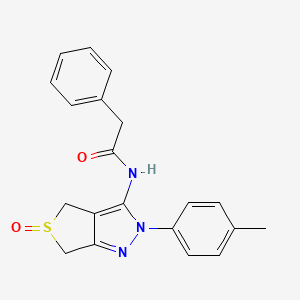N-[2-(4-methylphenyl)-5-oxo-4,6-dihydrothieno[3,4-c]pyrazol-3-yl]-2-phenylacetamide