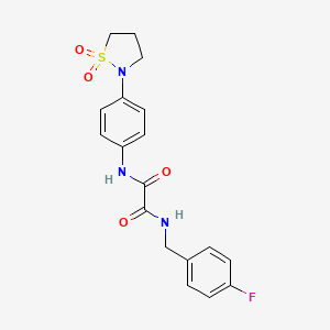 N1-(4-(1,1-dioxidoisothiazolidin-2-yl)phenyl)-N2-(4-fluorobenzyl)oxalamide