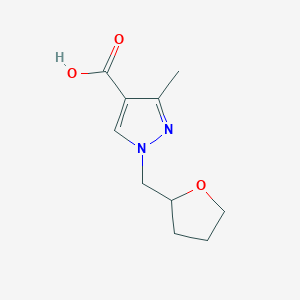 3-Methyl-1-(oxolan-2-ylmethyl)pyrazole-4-carboxylic acid