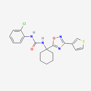 1-(2-Chlorophenyl)-3-(1-(3-(thiophen-3-yl)-1,2,4-oxadiazol-5-yl)cyclohexyl)urea