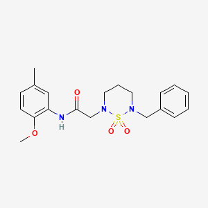 2-(6-benzyl-1,1-dioxido-1,2,6-thiadiazinan-2-yl)-N-(2-methoxy-5-methylphenyl)acetamide