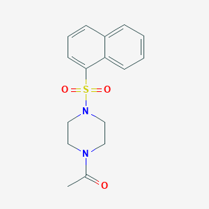 molecular formula C16H18N2O3S B273187 1-Acetyl-4-(1-naphthylsulfonyl)piperazine 