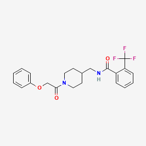 N-((1-(2-phenoxyacetyl)piperidin-4-yl)methyl)-2-(trifluoromethyl)benzamide